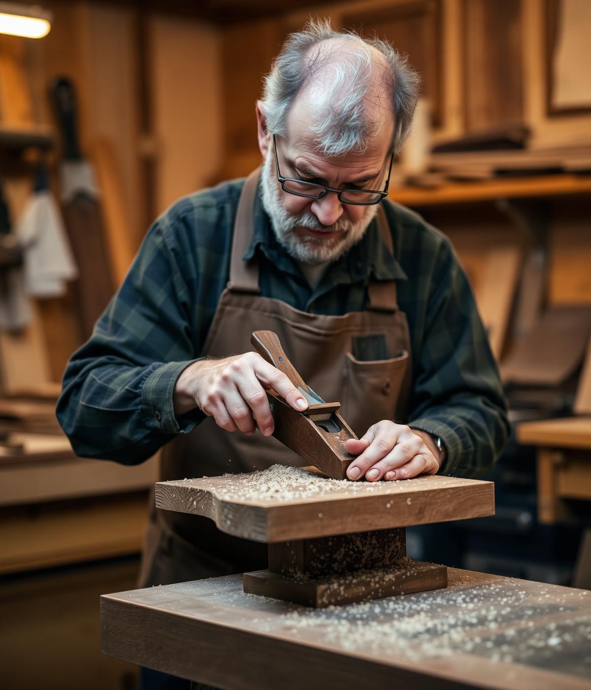 Jesse working in the shop