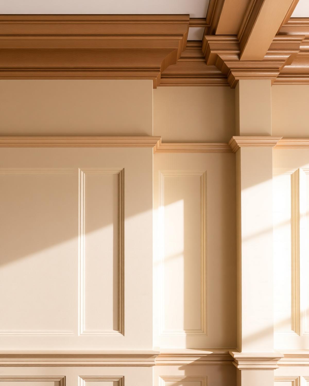 Panelled Study — Coffered Ceiling